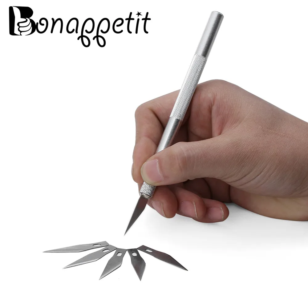 

1 set Blade Non-Slip Knife Pastry Tools Kit Cutter Engraving Craft Knives Sculpture Carving Knife Cake Decorating Tools