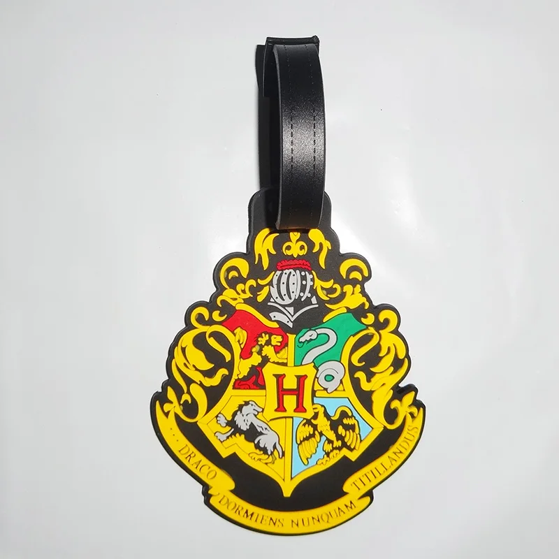 

New Harry Potter Luggage Tags Anime Hogwarts Gryffindor Ravenclaw Hufflepuff ID Holder Baggage Boarding Tag Travel Accessories