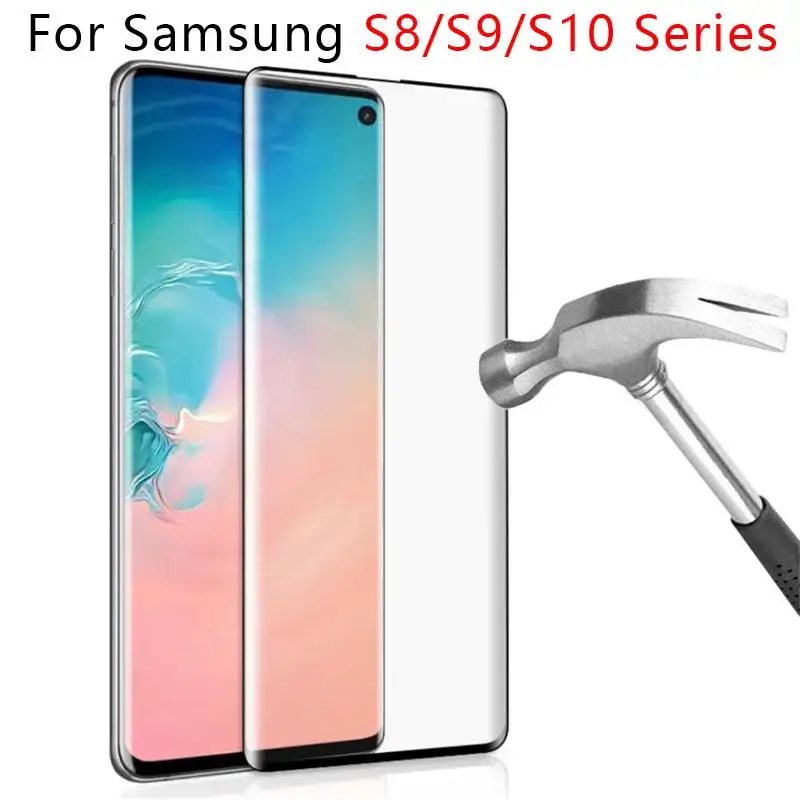 100x чехол из закаленного стекла для Samsung s10 plus s9 s8 s10e Защитная пленка экрана
