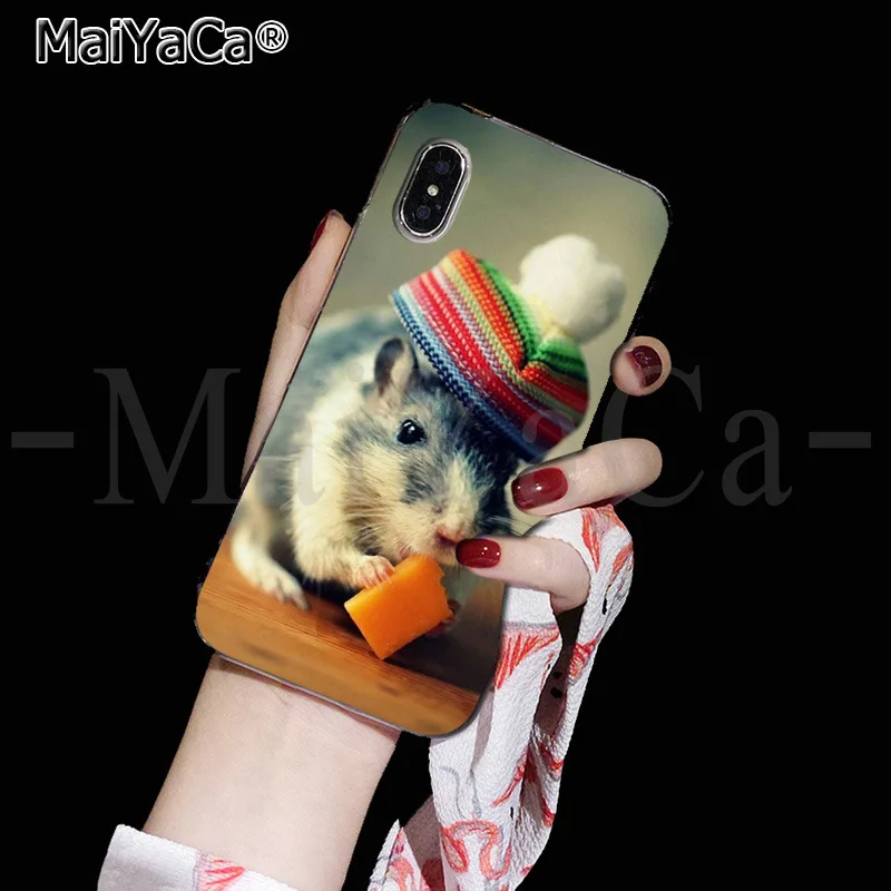 Чехол для телефона MaiYaCa с милыми животными, крысами, едой, милыми аксессуарами, чехол для Apple iPhone 8, 7, 6, 6S Plus, X, XS, max, 5, 5S, SE, XR