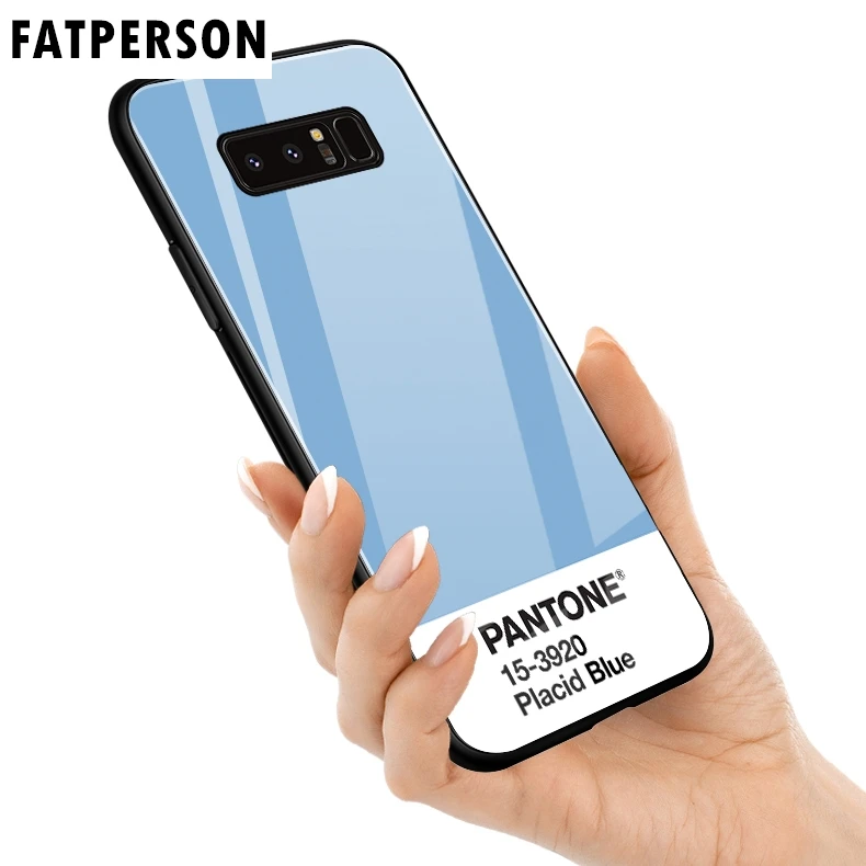 Новые Pantone для samsung S8 S8plus S9 S9plus note8 note9 S10 S10plus Цвет закаленное стекло чехол для телефона