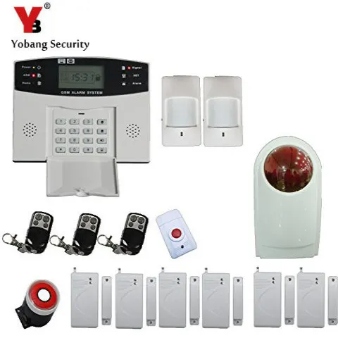 

YoBang Security 433MHZ Home Remote Control LCD Wireless GSM Alarm System Keyboard Voice Promopt Alarm Sensor SuiteWireless Alarm