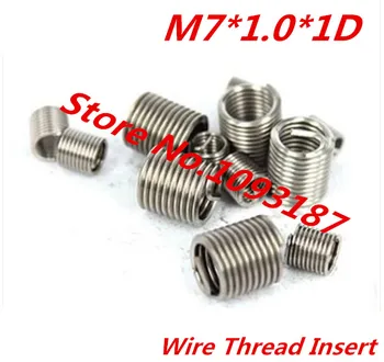 

100pcs M7*1.0*1D M7 X 1D Stainless Steel A2 Wire Thread Insert / M7 Screw Bushing/Wire screw sleeve/Thread Repair