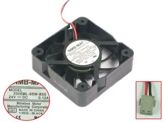 NMB MAT 2006ML 05W B50 L01 DC 24V 0.12A 50x50x15 мм 2 провод Сервер вентилятор