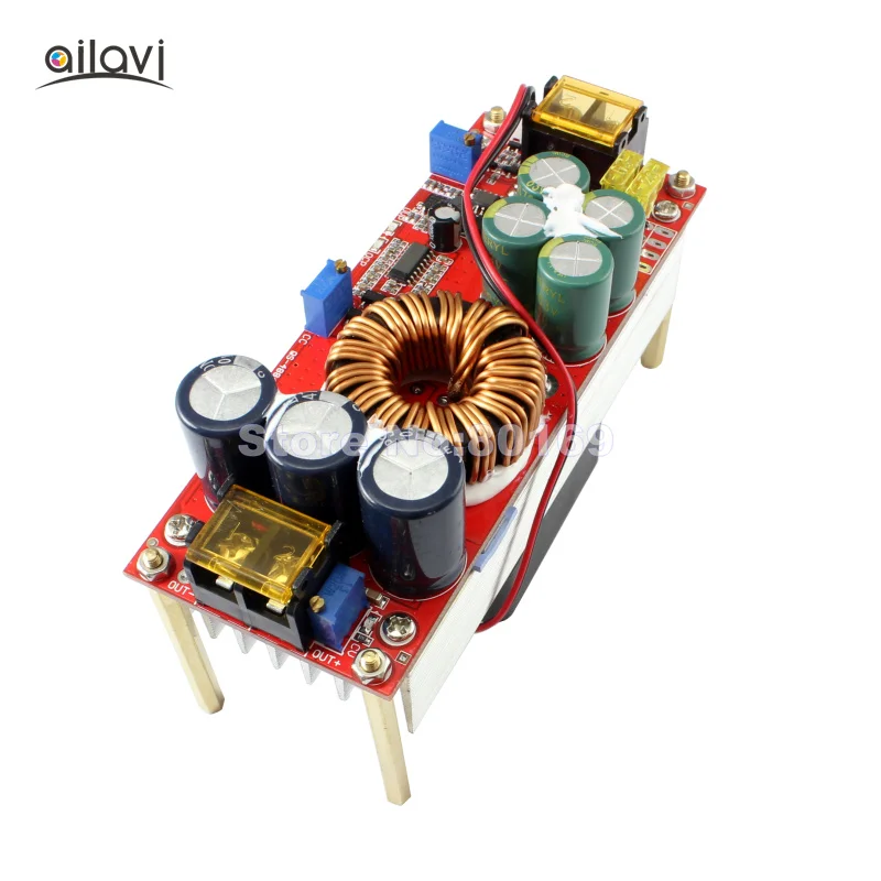 1200 Вт 20A CC CV повышающий преобразователь 10в 60в 12в 90в 24v48v60v72в DC повышающее