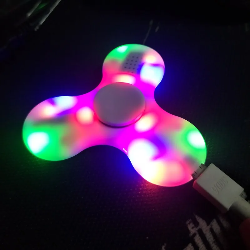 2017 mini fidget hand spinner with LED Bluetooth Speakers Anti Stress Rotation for Kids Adult