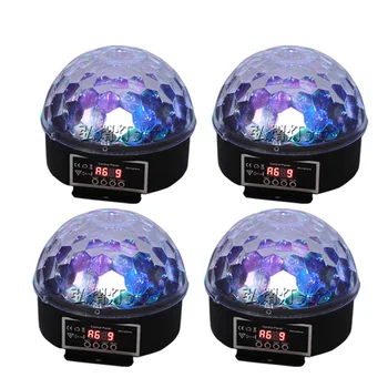 

Dj 9Color Led Sound Activated Party Light Rotating Laser Projector Lamp Crystal Magic Ball Disco Light Strobe Light (4Pcs/Lot)