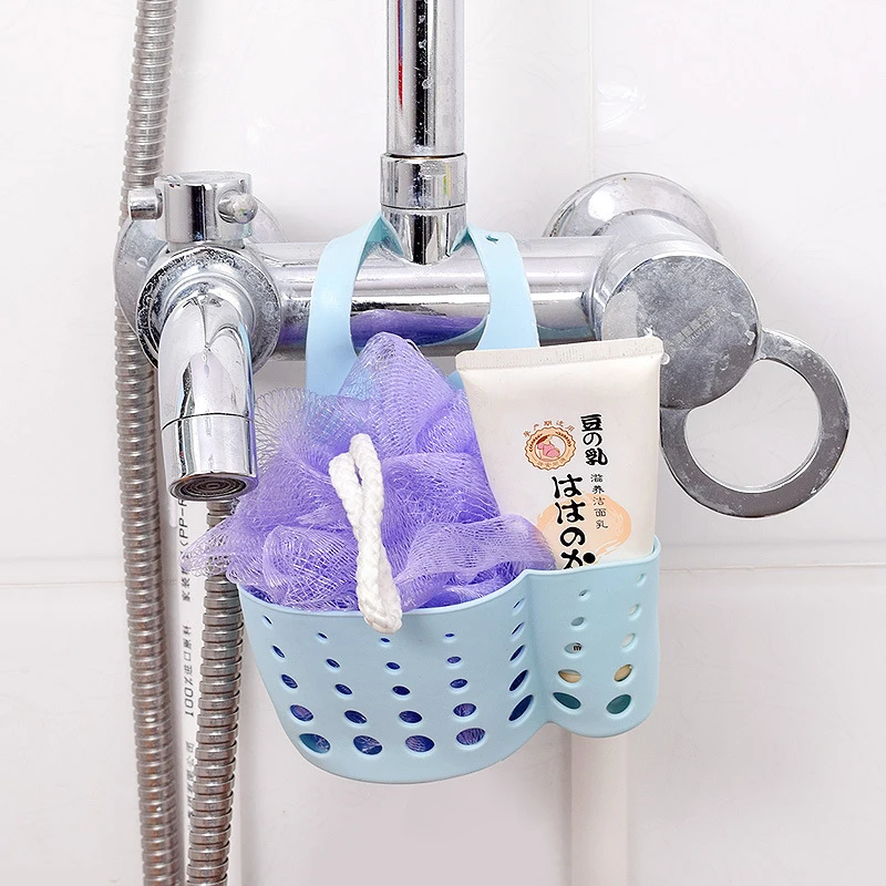 3pcs Sink Drain Basket Storage PlasticHollow Hanging Basket Kitchen