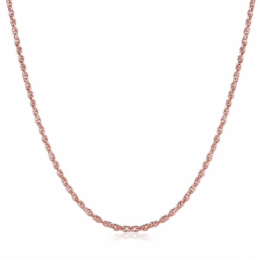 

wholesale gold / rose gold color 2mm rope CHAIN Necklace 26inch (65cm) long ,fashion men / women necklace JEWELRY