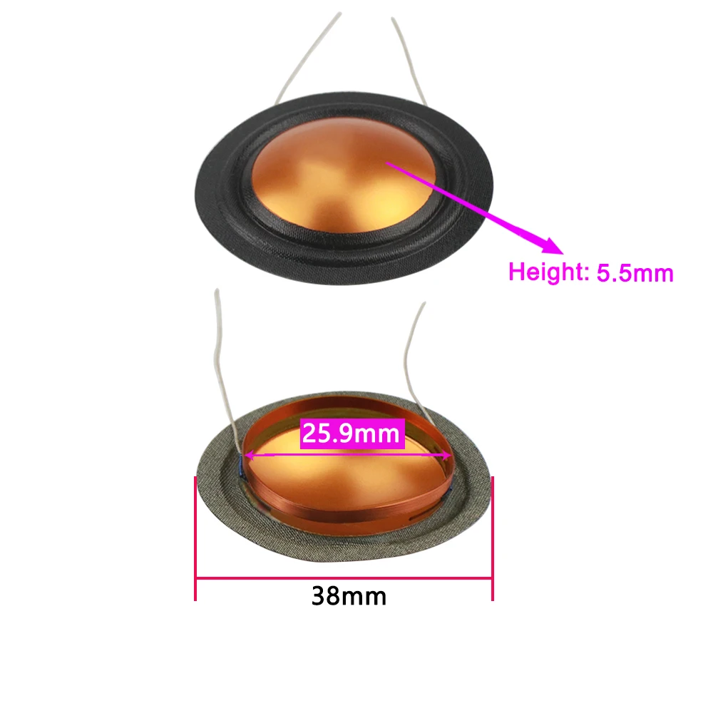 Ghxamp 25,9 мм 4ohm твитер звуковая катушка шелк+ титановая диафрагма ВЧ запчасти та же Сторона круглый медный провод 1 пара