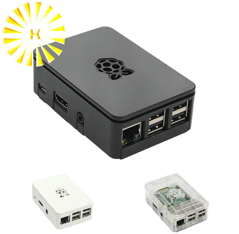 Чехол для Raspberry Pi3 Model B + ABS черная прозрачная белая пластиковая коробка чехол