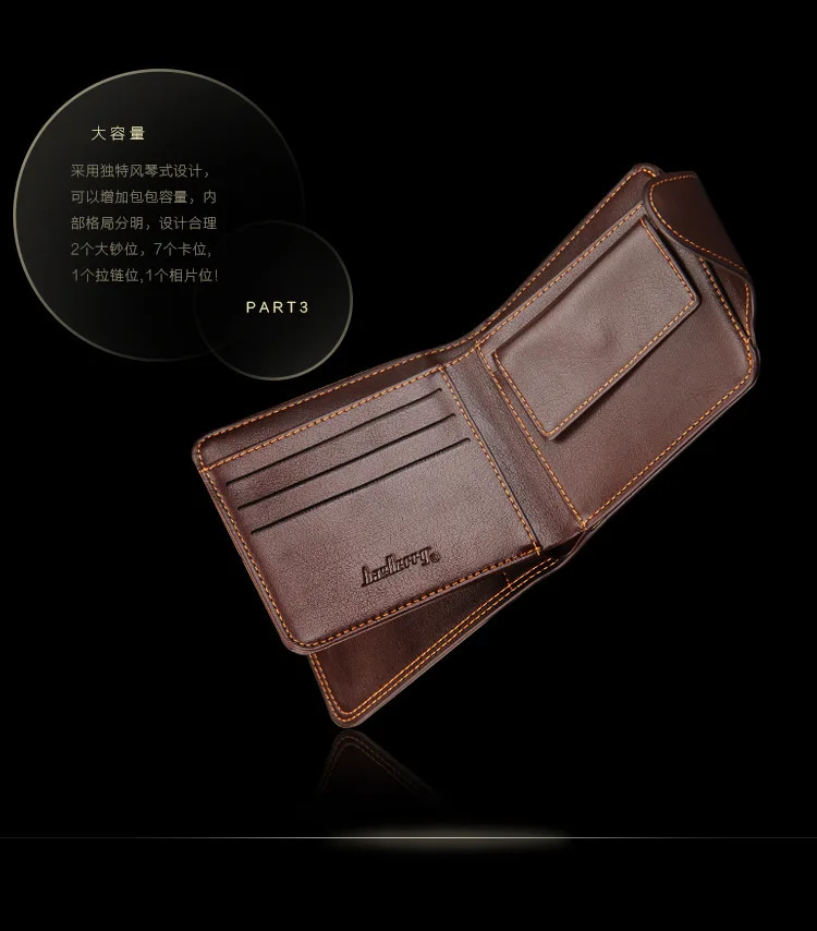 Small Men Wallets Credit Card Holders Zipper Luxury Brand Famous Handmade Leather Men Wallet Coin Pocket Male Purse Clutch Black