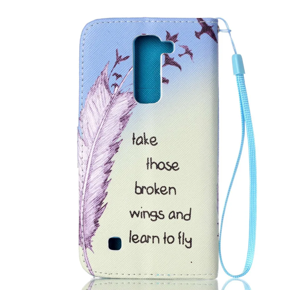 Принять Эти Сломанные Крылья Pattern Кожа Флип Кошелек Подставка Чехол Аргументы За