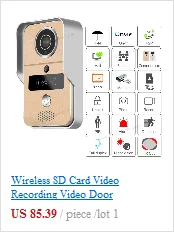 Беспроводная sd-карта видео запись видео телефон двери + RFID брелоки IP дверной звонок POE камера для ONVIF подключения NVR