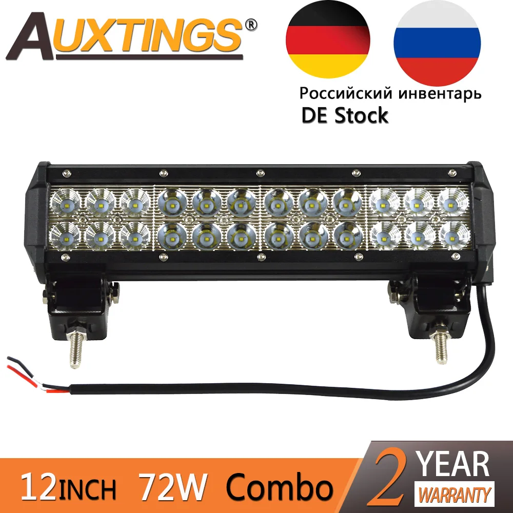 Auxtings 12inch 12'' 72w Led Light Bar Combo Beam Offroad Light 12v 24v