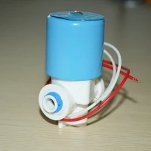 G1/" Пластик электромагнитный клапан нормально закрытый 2-полосная 0-120PSI для чистой питьевой воды пневматический AC220V DC12V DC24V 6,35 мм(1/4") Быстрый