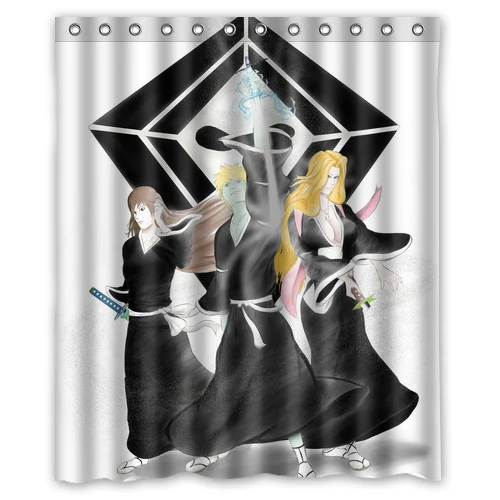 Cool Anime Bleach Heros Custom Made Fabric Bath Waterproof Shower
