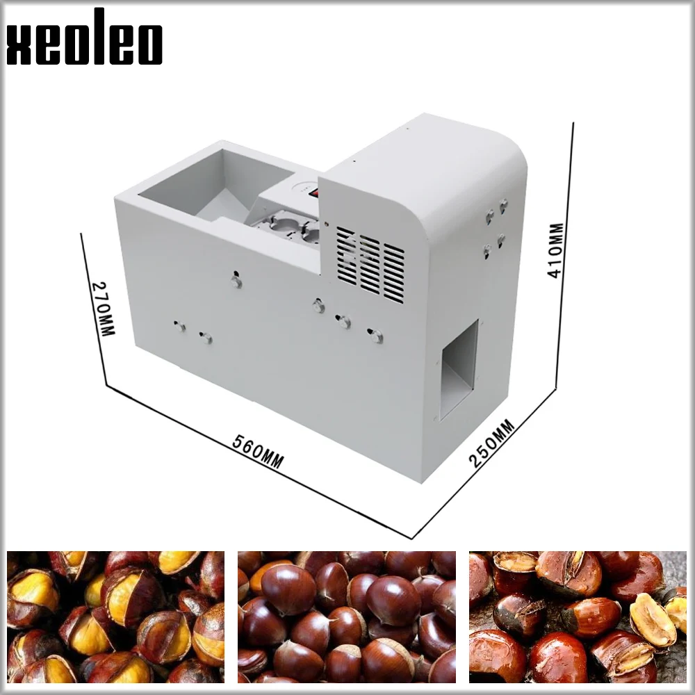 Xeoleo Electric Chestnut Cutter  Hazelnut slitting machine Commercial  Single chain Chestnut incision machine 390W 60kg/h 2