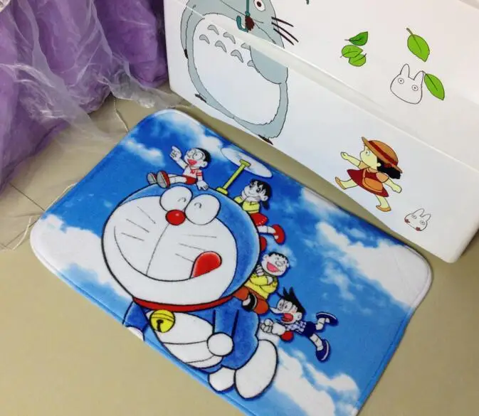 Малый Ковры Doraemon мультфильм синий спальня прихожая коврики коврик Ванная комната коврики