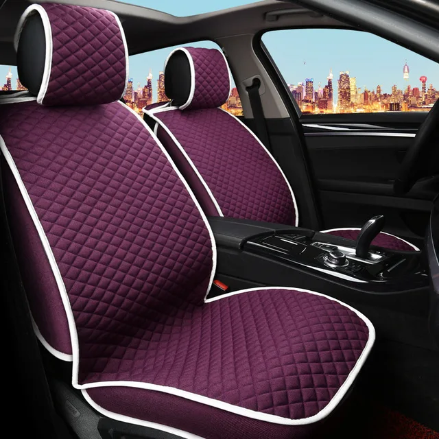 Red fashion women car seat covers fornt and rear bench full set for