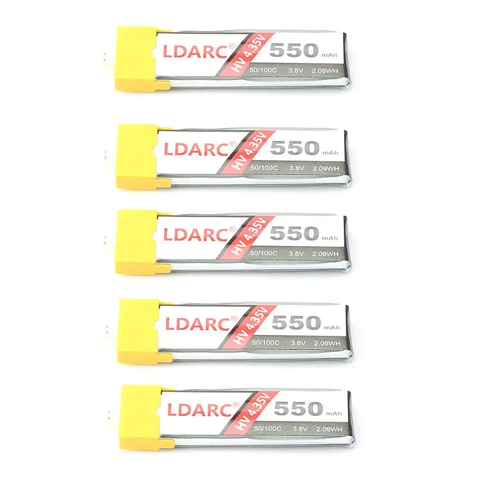 5 шт. LDARC 550 мАч 3 8 в 50C LiHV LiPo аккумулятор PH2.0 разъем TINY 8X TINY7 B06 BetaFPV Beta75 индуктор FPV Plus