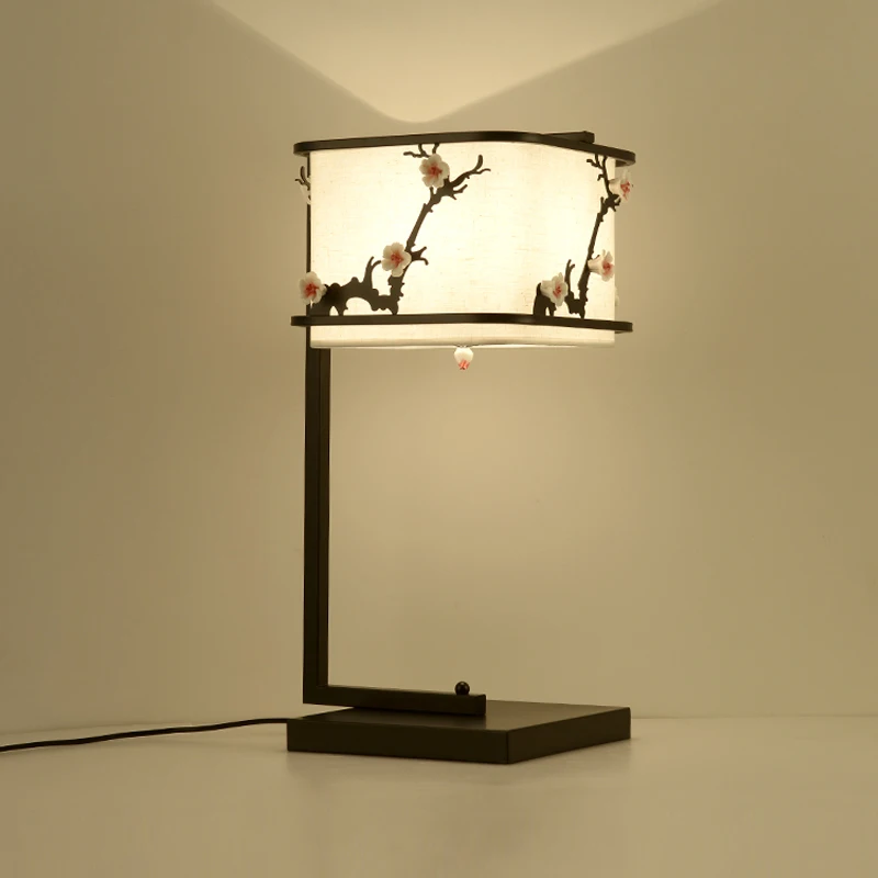 Chinese style table lamp modern concise FLOWER living room bedroom bed study old antique plum blossom creative lamp ZA421444