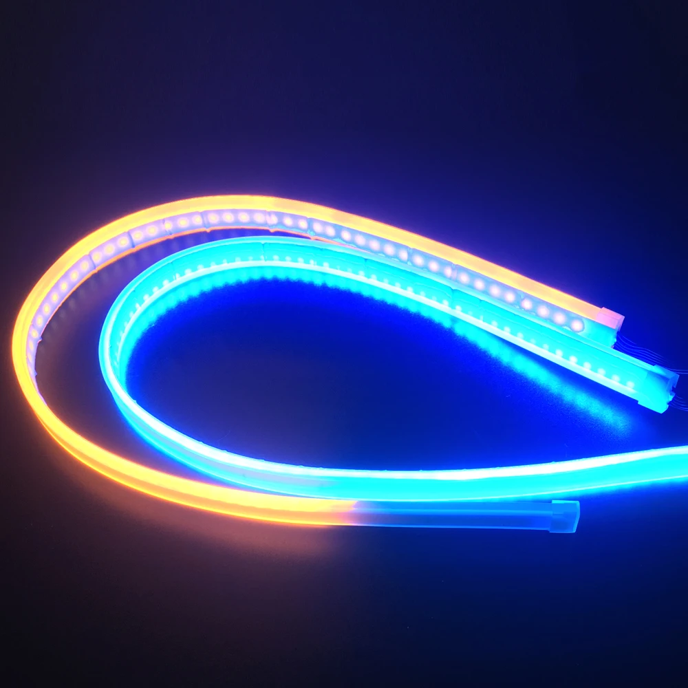 2x Ultrafine DRL Flexible LED Strip Daytime Running Lights Soft Car