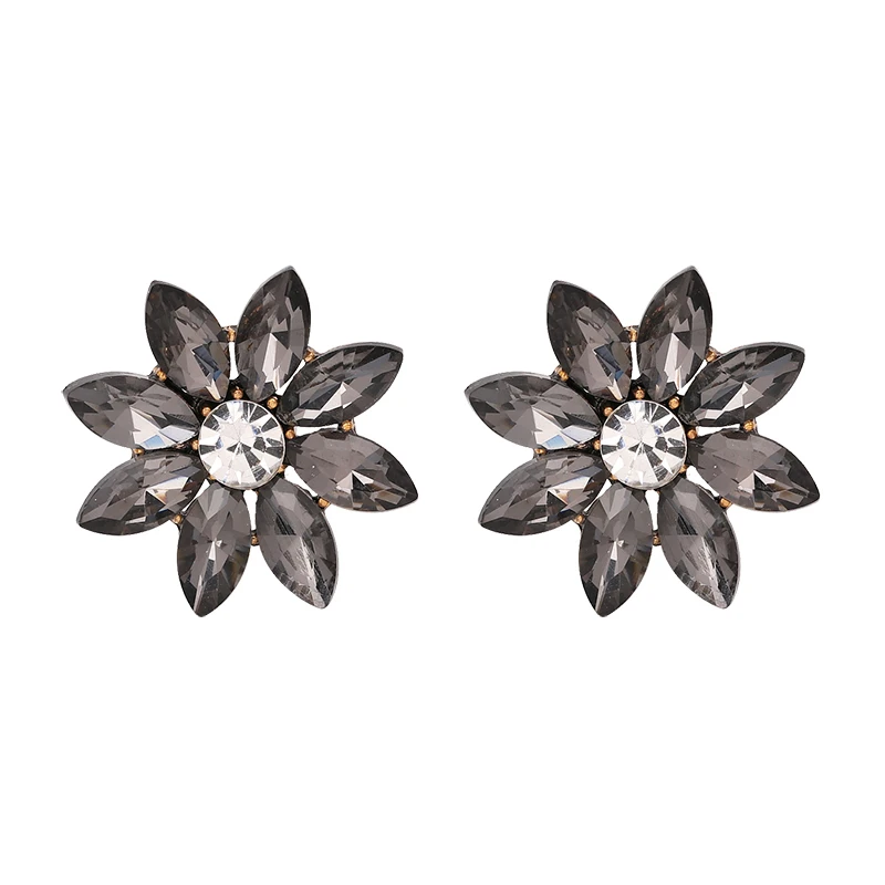 AOTEMAN модные ювелирные изделия красочные кристалл жемчуг цветок серьги гвоздики для женщин девушки вечерние этнические Brincos простые oorbellen - Окраска металла: 50059GY