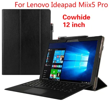 

Cowhide Case For Lenovo Ideapad Miix5 Pro 12 inch Genuine Leather Stand case covers For Lenovo MIIX 5 Pro Protector 12'' Tablet