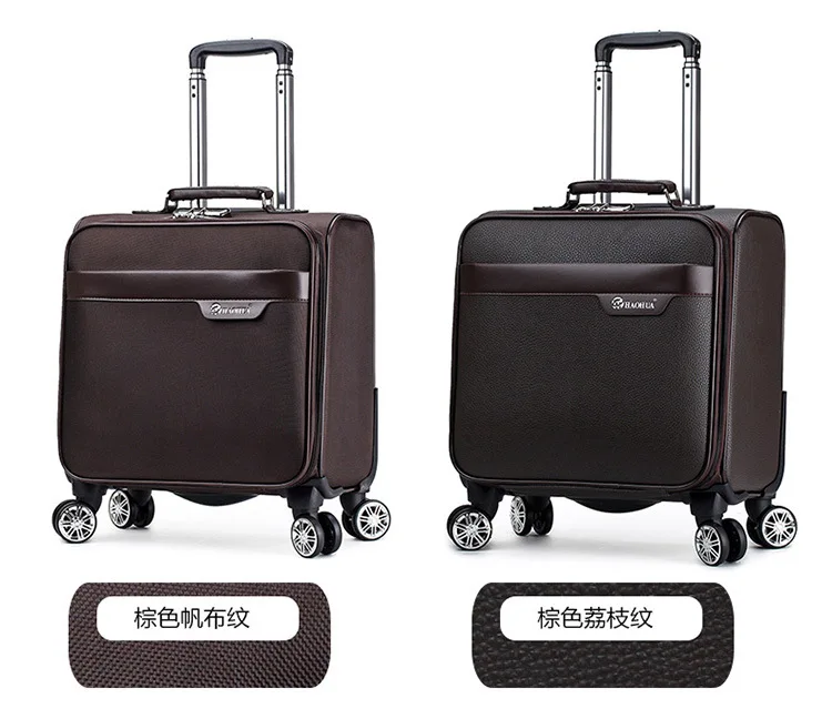 Unisex Business Travel Rolling Luggage Spinner Wheels 18 inch Suitcase Airplane Clothing Carry On Trolley Luggage (22)