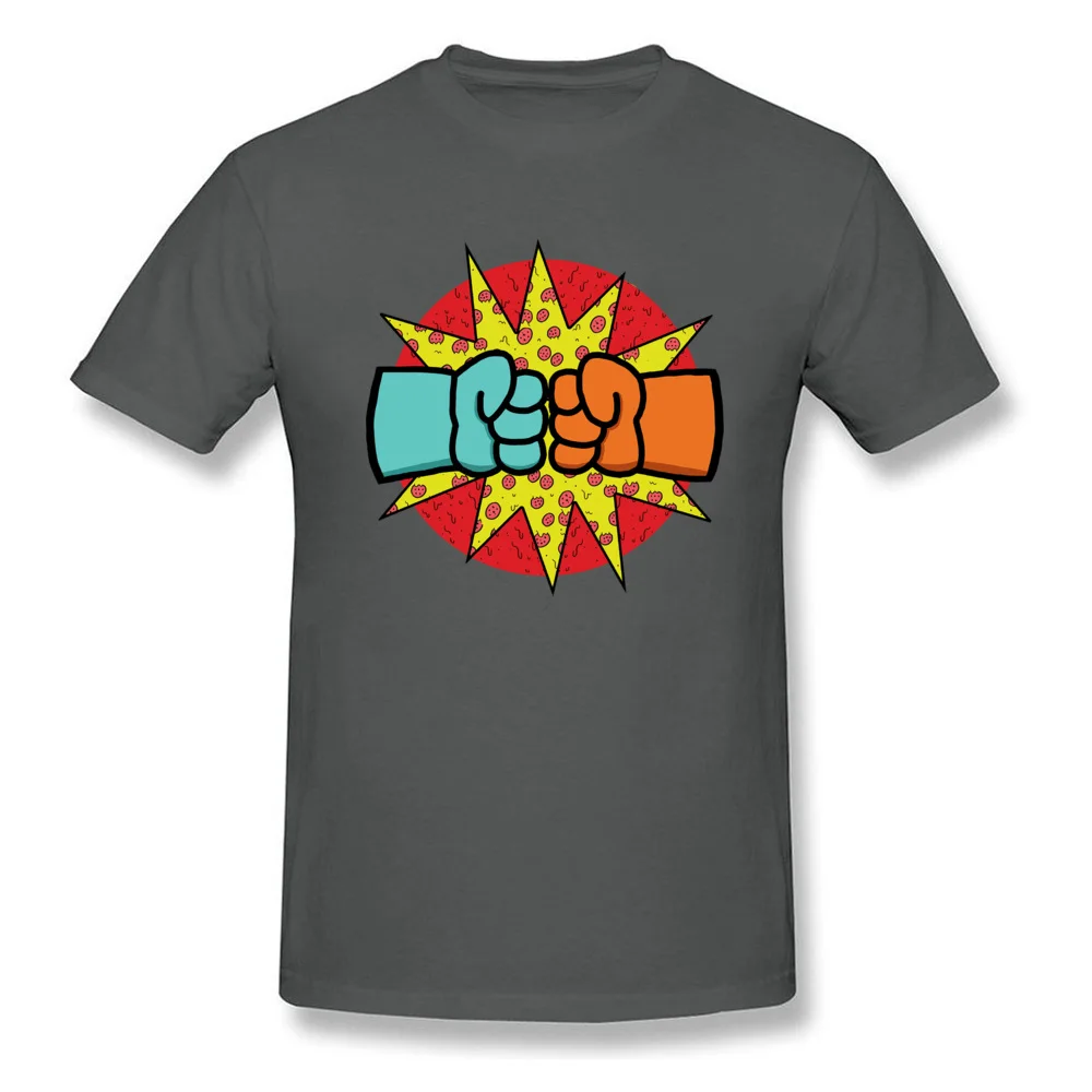 Pizza Fists No Crust Crew Neck T Shirt Summer Autumn Tops Tees Short Sleeve Hot Sale 100% Cotton Leisure T Shirts Funny Men Pizza Fists No Crust carbon