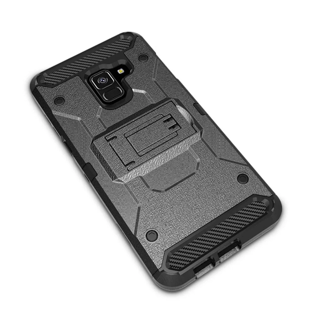 Сверхпрочный армированный чехол для Galaxy A8 2018 + защитный Кобура на ремне Samsung 2018/A5