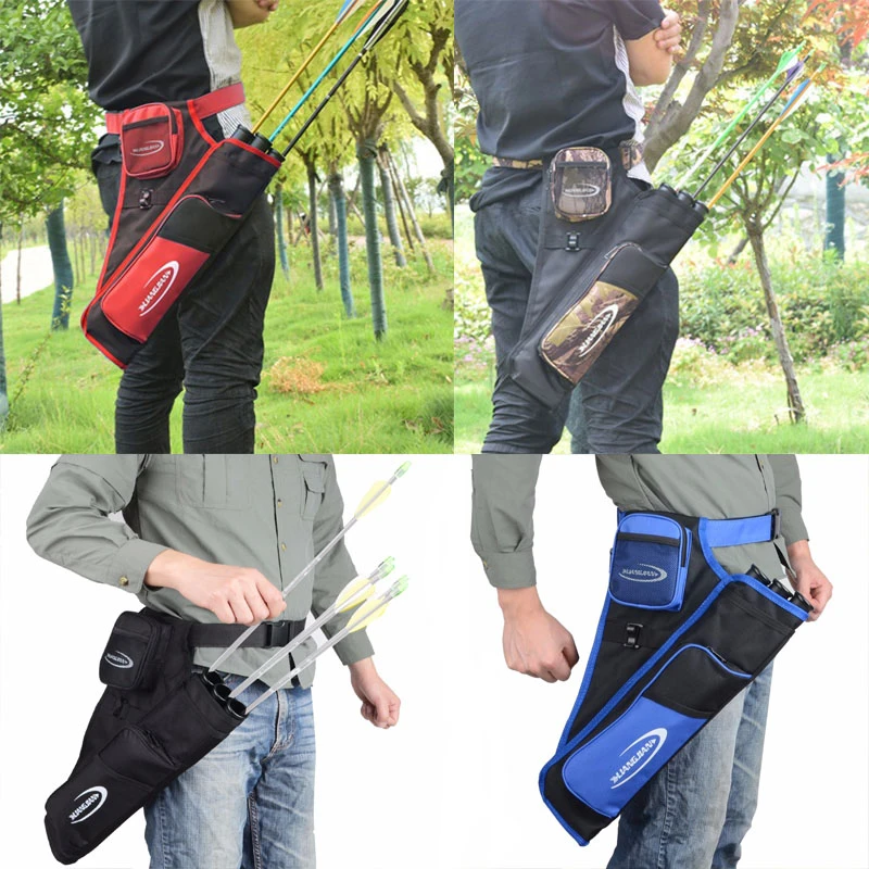 3 Tube Archery Arrow Quiver Holder with Adjustable Belt for Back or Waist Use 3 Tube Archery Arrow Quiver Holder with Adjustable Belt for Back or Waist Use
