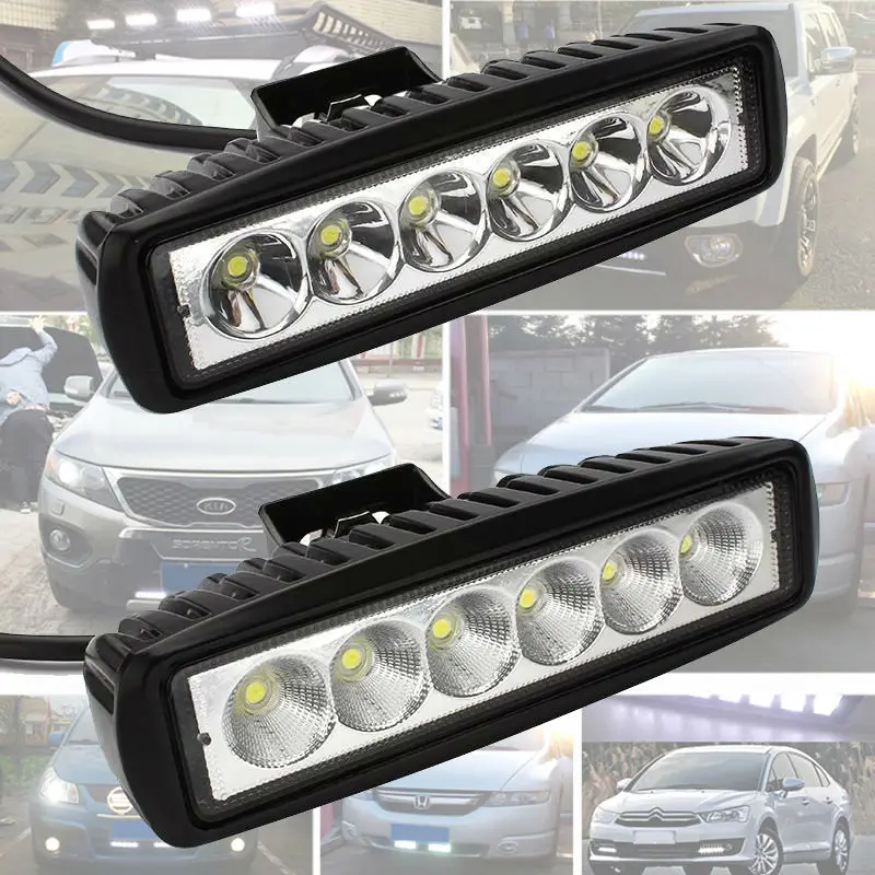 18w LED Work Light Flood Beam Spot font b Lamp b font Driving Light Fire Engine