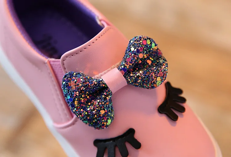 Детская школьная обувь для девочек; спортивная обувь для бега; Новинка года; обувь принцессы для дня рождения; цвет белый, розовый; тонкие туфли на плоской подошве для маленьких девочек; 28