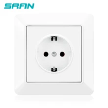 Полный стандарт ЕС розетка электрическая огнестойкая конструкция из поликарбоната материал панели разъем питания белые украшения для дома аксессуары