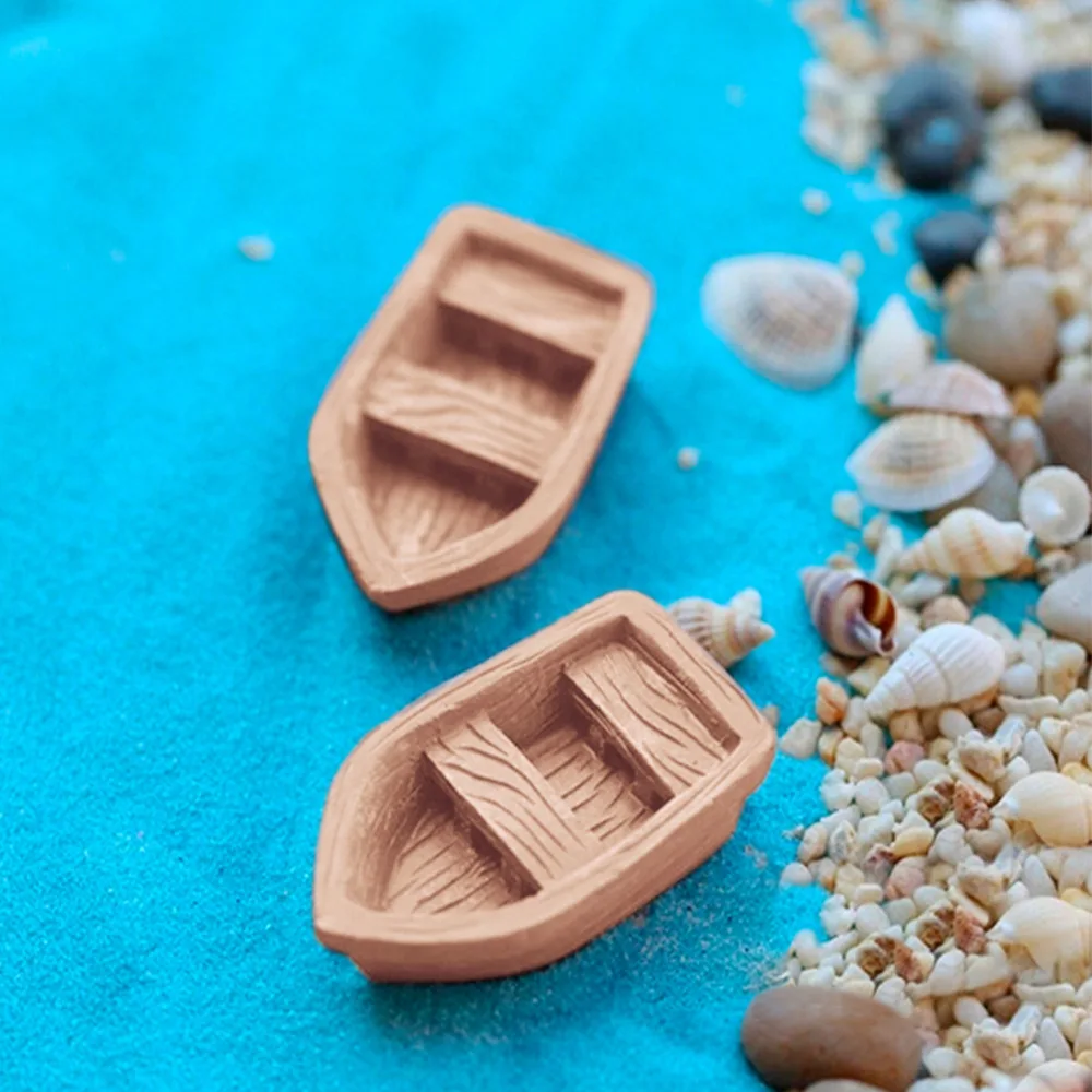 

2PC/Set new resin craft Retro wood boat model Figure Toys Micro Landscape DIY Craft Fairy Garden Miniatures