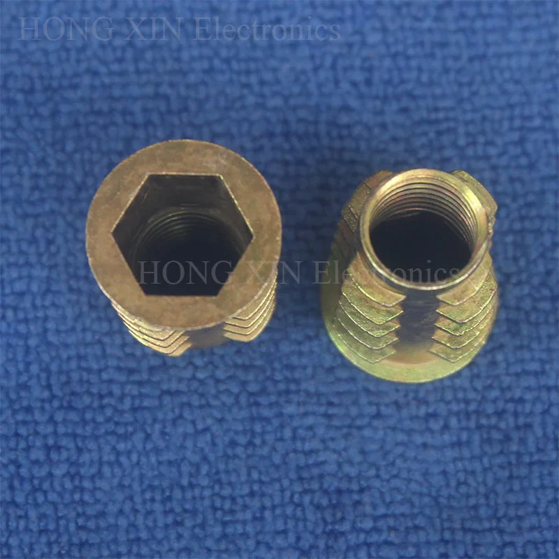 

50pcs M10*25 Zinc Alloy Furniture Hex socket Drive Head Nut Threaded for Wood Insert Nuts