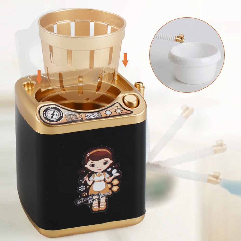 

Min Simulation Washing Toys Toys Electric Powder Puff Washing Machine Simulation Children Play Pretend Toy For Kids Toys