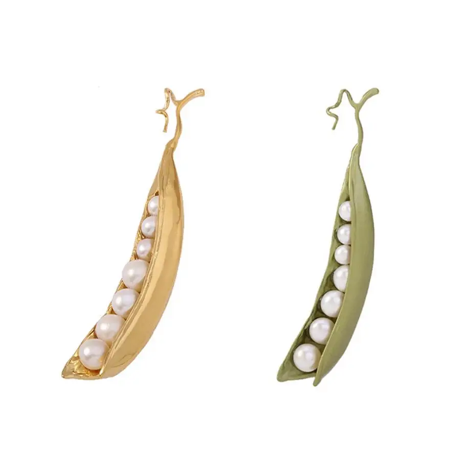 

CSxjd High quality Natural pearl brooch Vintage delicate Pea clip pearl brooch scarves buckle Accessories