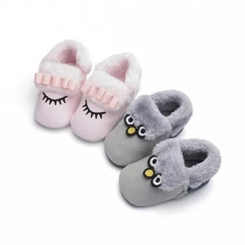 

Baby Toddler Shoes Cartoon Crib Boots Plus Velvet Soft Bottom Baby Shoes 2018 New Winter Soft Sole Anti-slip Snow BootsY12