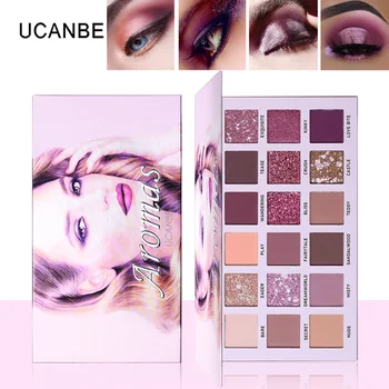 

UCANBE Aromas Nude Eyeshadow Palette 18 Color Shimmer Pigmented Matte Glitter Eye Shadow Waterproof Makeup Glitter Palette