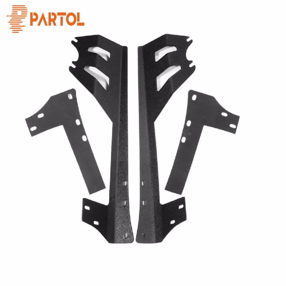 

Partol 2/pcs Steel 50" Straight LED Light Bars Upper Windshield Mounting Brackets Fit for Jeep Wrangler JK 2007-2017 Mount Kits