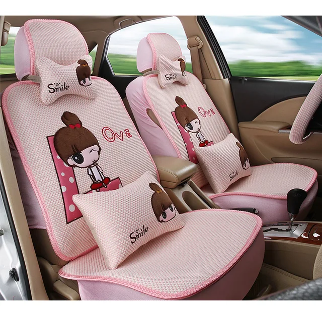 5 pcs / set female lace car seat covers 2016 new arrival four season