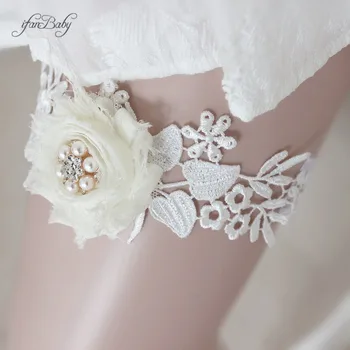 

Wedding garter, customizable, bridal lace garter, shabby flower garter 30PCS