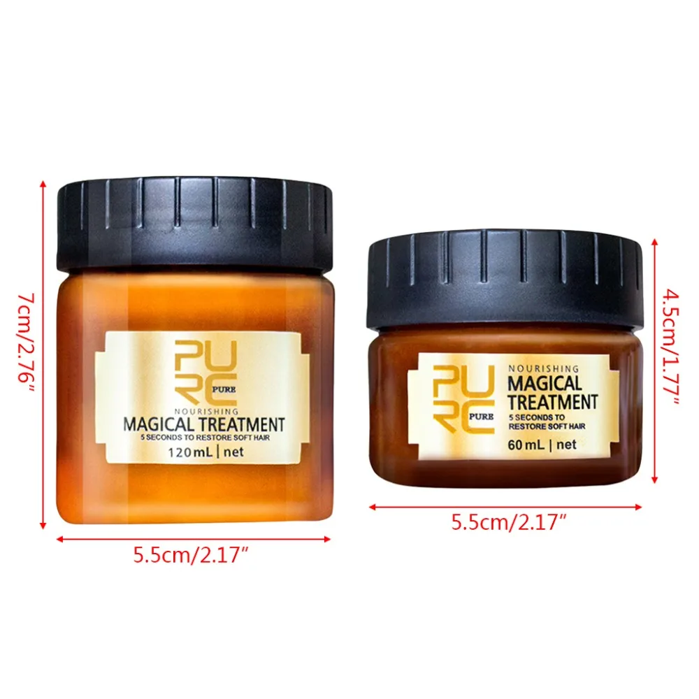 PURC Argan oil Magical Hair Mask Repairs Damage Restore Soft Keratin Hair Scalp Treatmen 120 ml