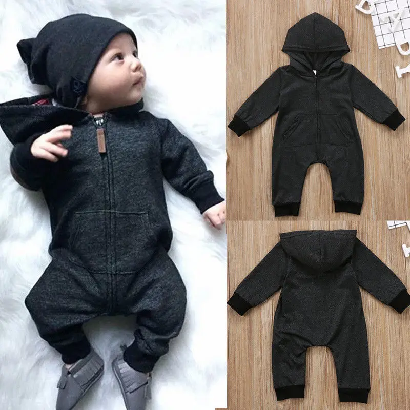 Anlencool 2019 spring newborn Kids Baby Boy thin Infant Romper Jumpsuit Bodysuit Hooded Clothes Sweater Outfit Baby clothing