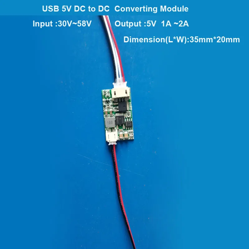 

36V or 48V DC to DC converter 5V voltage step down transformer of electric bike Lithium ion USB 5V output