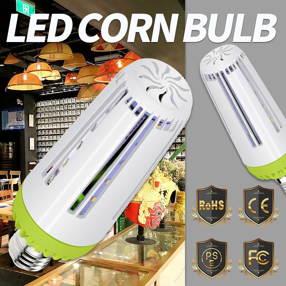 

E27 LED Lamp E14 Led Bulb 220V Corn Light Bulb 5736 SMD Bombillas 42 60 78leds Chandelier Candle Lamp For Indoor No Flicker Lamp