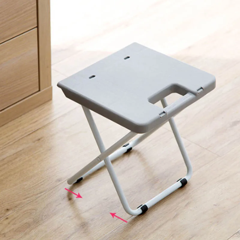 

1PCS Simple style folding stool Mini portable train folding stool adult plastic small chair home folding chair bench